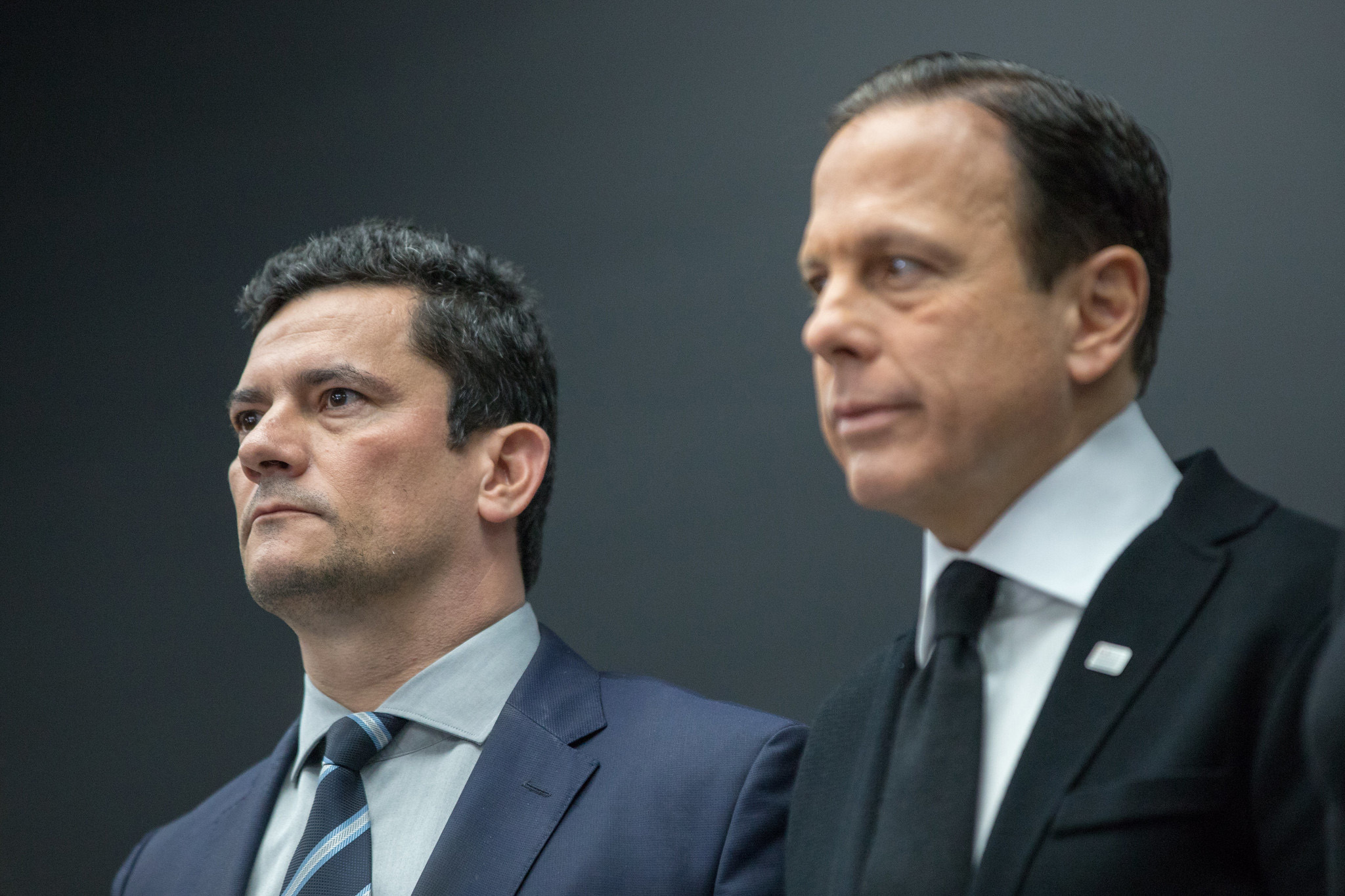 Sergio Moro e João Doria, durante evento em 2019