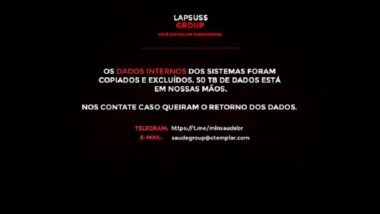 Site do Ministério da Saúde sofre ataque e hackers pedem resgate para devolver dados Os criminosos, que se identificaram como “LAPSUS$”, exibiram um endereço para contato caso o governo queira o retorno dos dados, sugerindo o pagamento de um tipo de resgate, prática conhecida como “ransomware”.