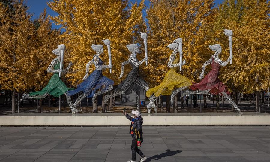 A ideia de “nova Guerra Fria” e o boicote diplomático aos jogos de Pequim Parque Olímpico em Pequim, China.