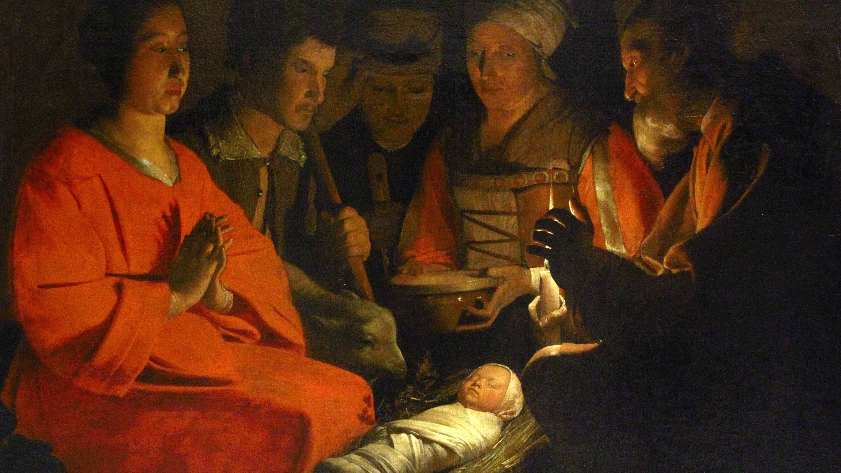 Detalhe da "Adoração dos pastores", de Georges de la Tour.