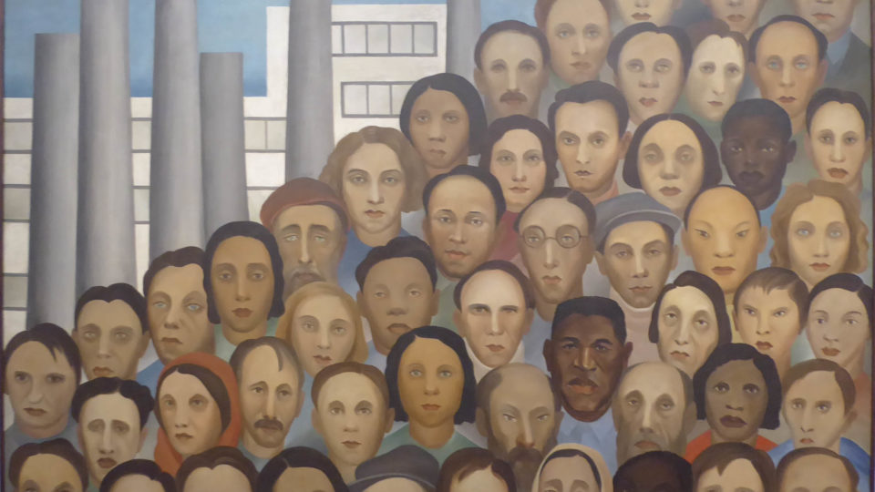 As Três Fases do Estetismo Nacional A obra Operários, da pintora Tarsila do Amaral