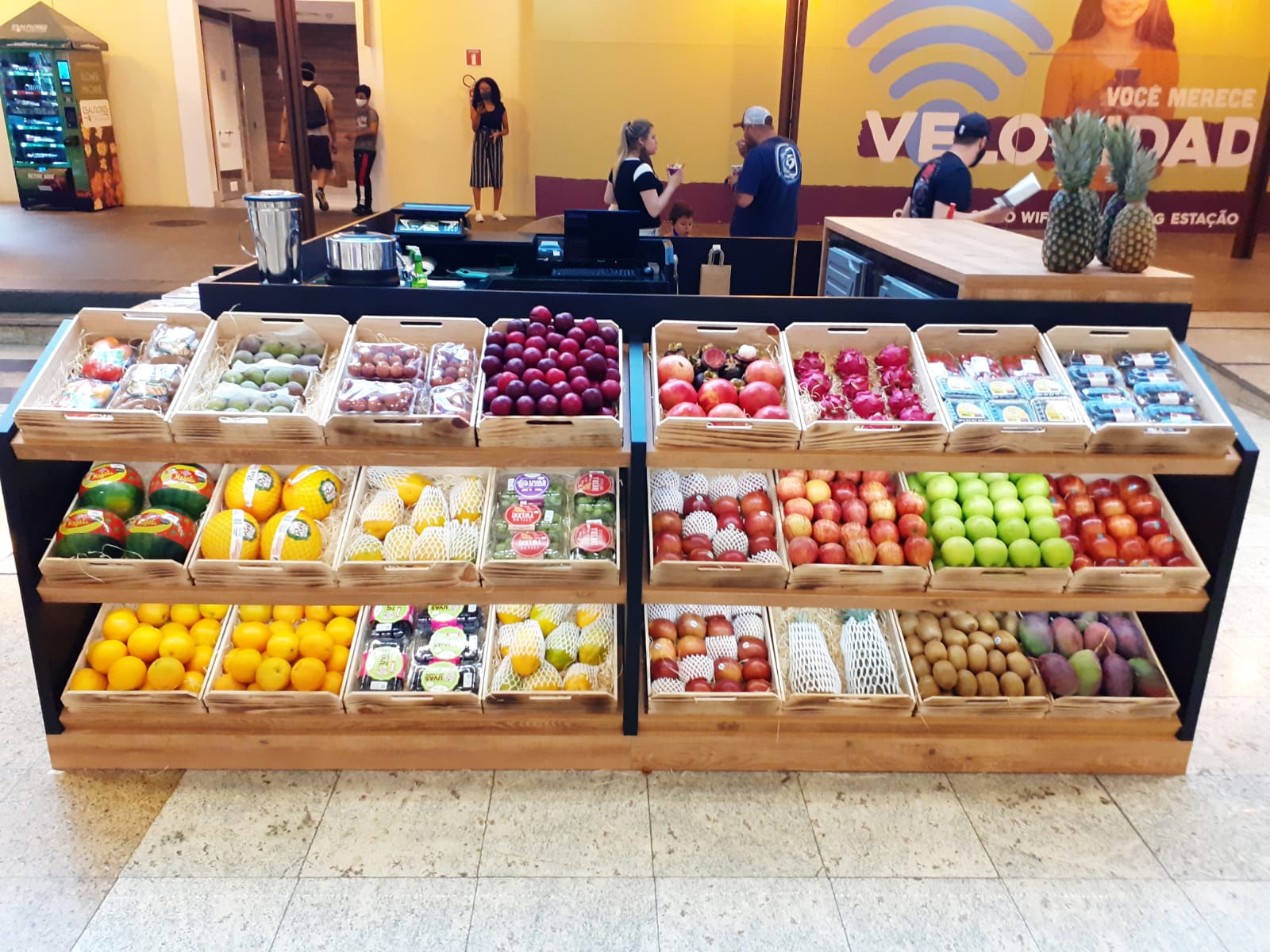 Empório Nossa Fruta acaba de inaugurar o seu primeiro quiosque dentro de um shopping.