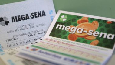 Bilhetes de aposta da Mega-Sena.