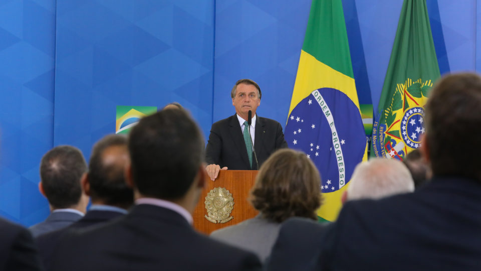 Bolsonaro no lançamento do programa Rodovida