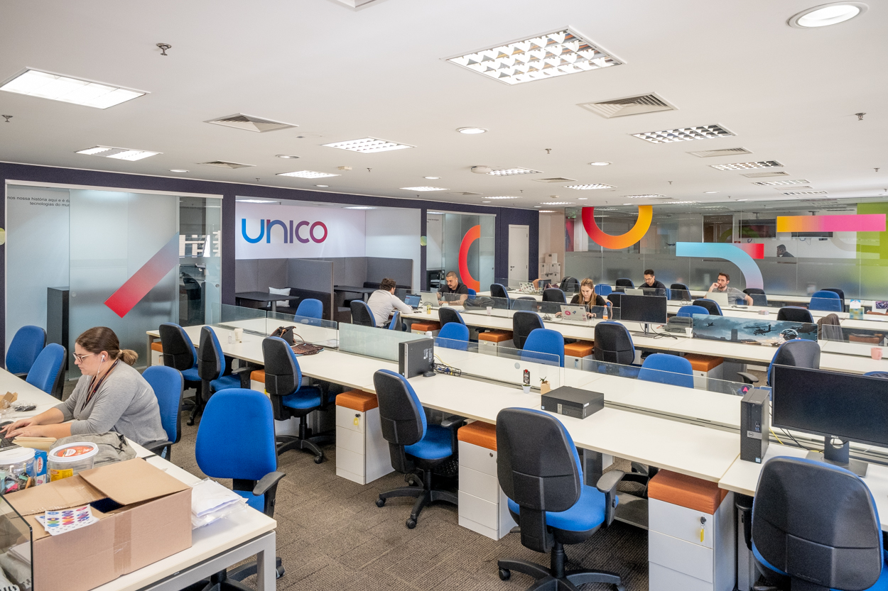 Escritório da Unico. Foto: divulgação Escritório da Unico. Foto: divulgação
