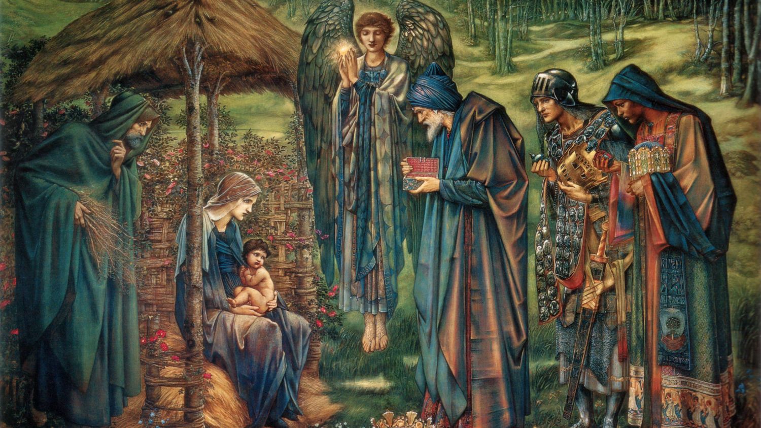 Detalhe de "A Estrela de Belém", de Edward Burne-Jones.