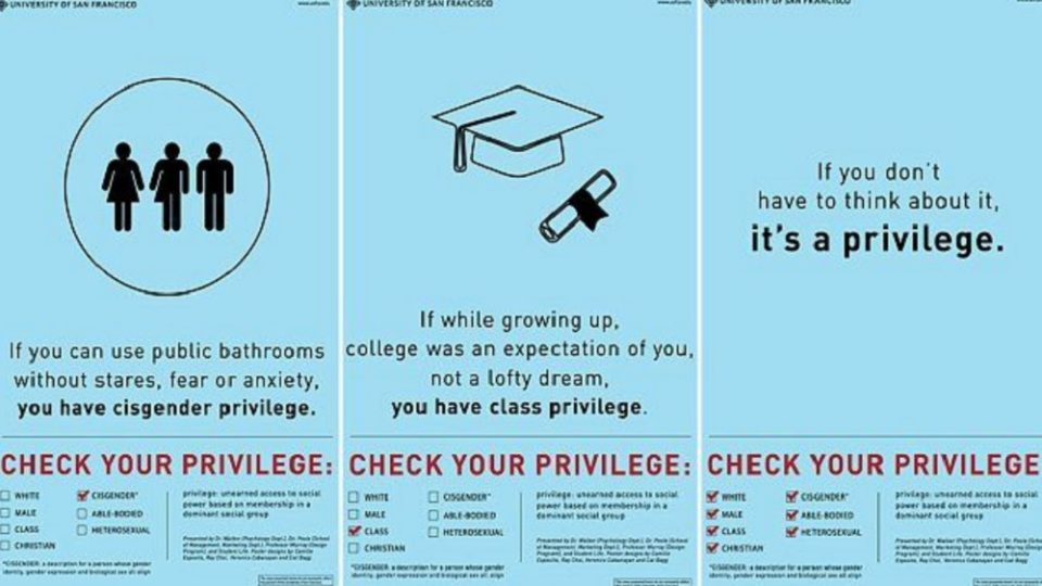 Material didático na Califórnia alerta sobre “privilégio” de homens brancos e cristãos Imagem do plano de aulas para alunos do ensino médio da Califórnia.