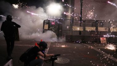 Dogma do fundamentalismo identitário Atos de vandalismo durante protesto do Black Lives Matter em Portland, em julho de 2020.
