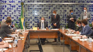 Em sintonia com eleição presidencial, partidos definem novos líderes na Câmara Reunião de líderes com o presidente Arthur Lira, no fim do ano passado