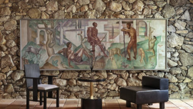 Eventos e exposições resgatam, discutem e ressignificam a Semana de 22; confira a programação Painel por John Graz e mobiliário por Lasar Segall em exposição na Casa Zalszupin.