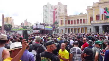 Manifestação de servidores da segurança em Belo Horizonte, em 21/02