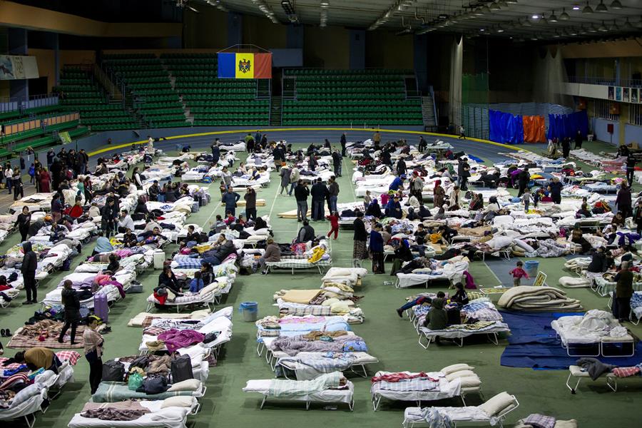 Refugiados ucranianos na Moldova, neste sábado (5)