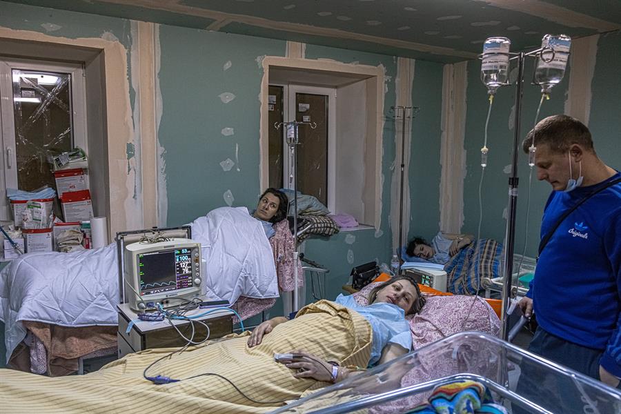 Porão de uma maternidade em Kiev, no início de março: 80 mil mulheres devem dar à luz na Ucrânia nos próximos três meses