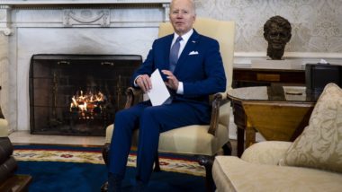 Um vaso na Casa Branca O presidente dos Estados Unidos, Joe Biden.