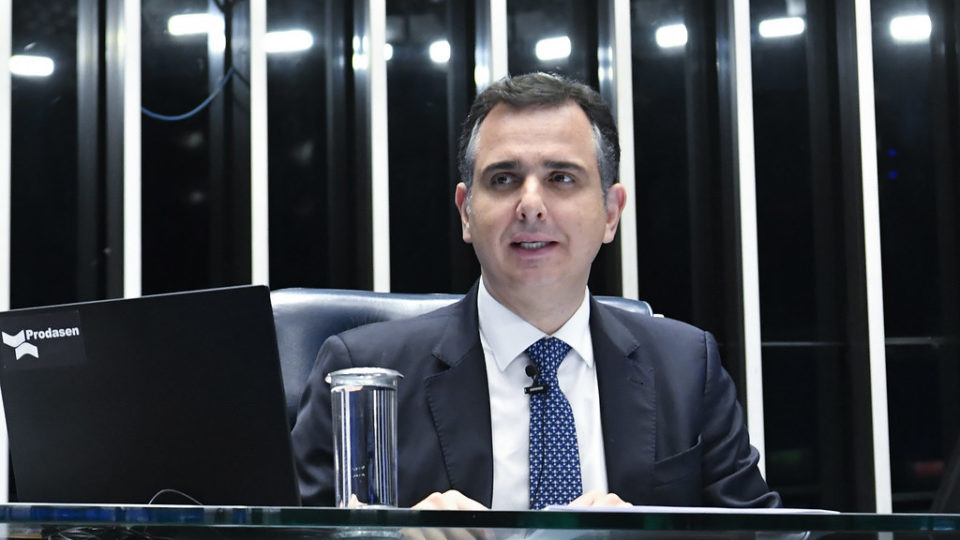 O presidente do Senado, Rodrigo Pacheco (PSD-MG).