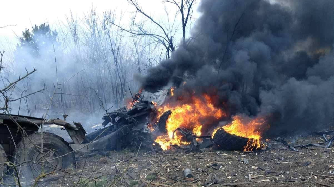 Imagem da cidade, divulgada no Facebook do chefe da Administração Especial da região, Viacheslav Chaus