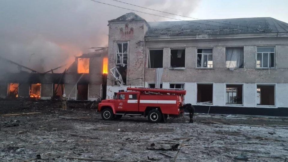 A cidade de Merefa, na região de Kharkiv