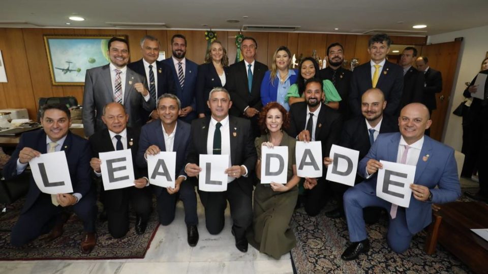 Deputados recém-filiados ao PL em encontro com Bolsonaro