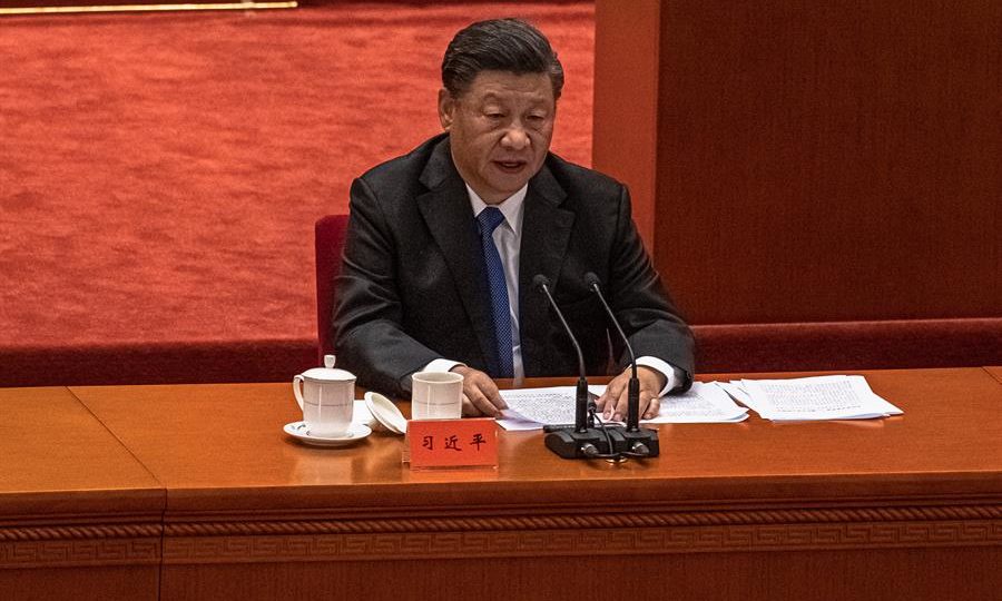 EUA e China têm encontro produtivo, apesar de tensões O ditador chinês, Xi Jinping, discursa na Comemoração do 110º aniversário da Revolução Xinhai