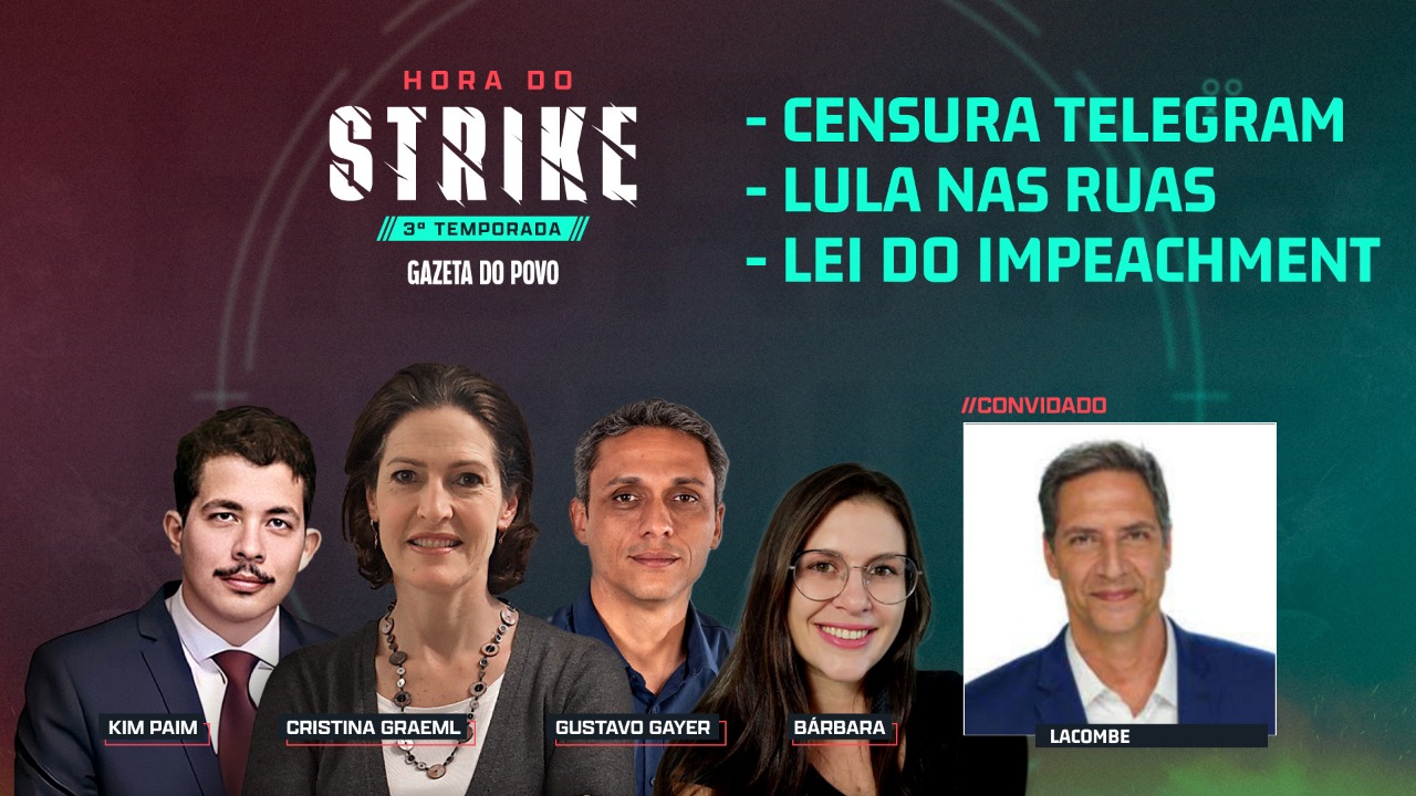 Censura no Telegram, Lula na rua e mudanças na lei do impeachment são tema do programa HOra do Strike.