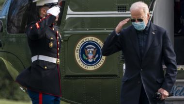 Joe Biden visita fronteira da Polônia com a Ucrânia O presidente dos EUA, Joe Biden, faz saudação ao sair do gramado sul da Casa Branca, em Washington.