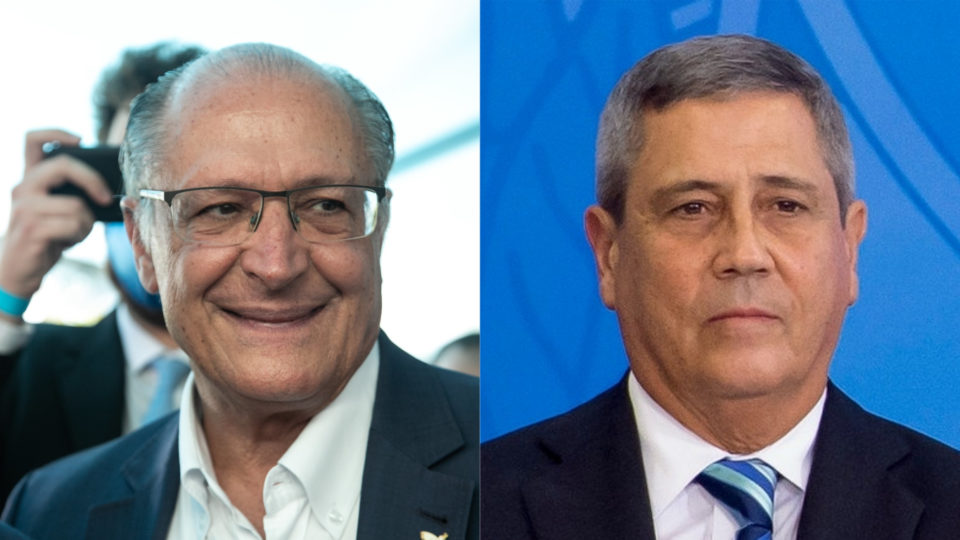 Geraldo Alckmin e Braga Netto, possíveis candidatos a vice de Lula e Bolsonaro.