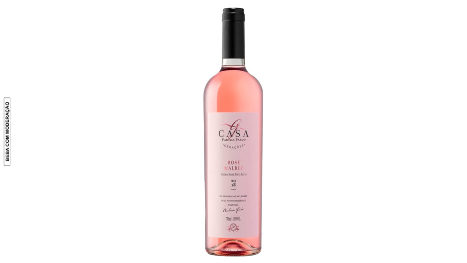 O Rosé Malbec da Família Fardo: harmoniza com a recepção à sobremesa.