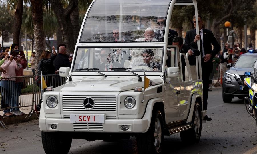 Papa Francisco, em visita a Malta neste sábado