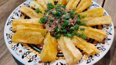 Jardineiro apresenta pratos, petiscos e drinques novos, tudo de uma vez só Carne seca cremosa com aipim – petisco delicioso d’O Jardineiro.