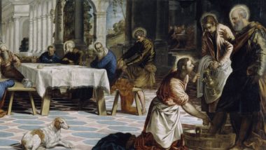 Um sermão de Quinta-Feira Santa contra o otimismo secular em Cambridge Detalhe de “Jesus lava os pés dos apóstolos”, de Tintoretto.