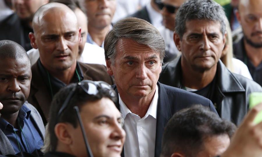 O então candidato à presidência Jair Bolsonaro, em Curitiba, 29 de julho de 2018.
