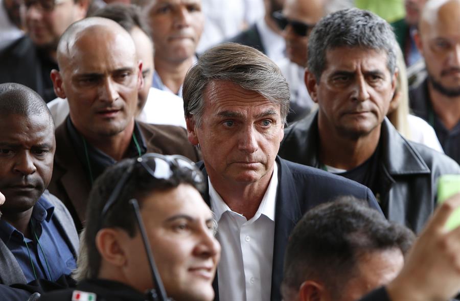 O então candidato à presidência Jair Bolsonaro, em Curitiba, 29 de julho de 2018.