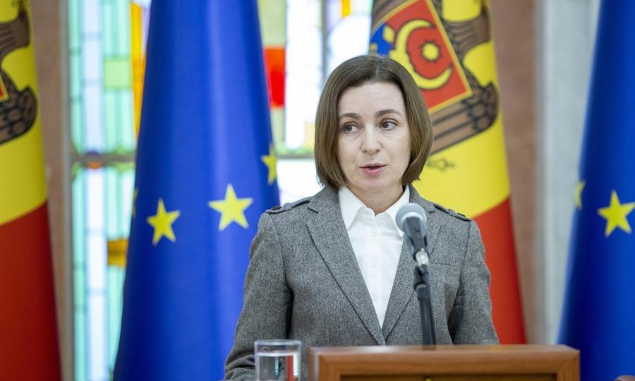 A presidente da Moldávia, Maia Sandu