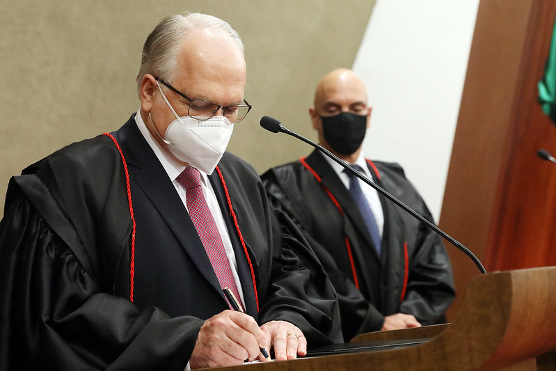 Edson Fachin e Alexandre de Moraes no TSE