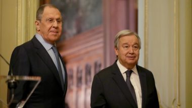 Israel diz que Putin se desculpou por frase de chanceler sobre Hitler; Kremlin não confirma O chanceler Sergey Lavrov em encontro com o secretário-geral da ONU, António Guterres, na semana passada
