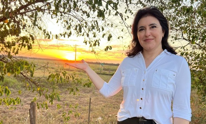A senadora Simone Tebet, pré-candidata ao Palácio do Planalto pelo MDB