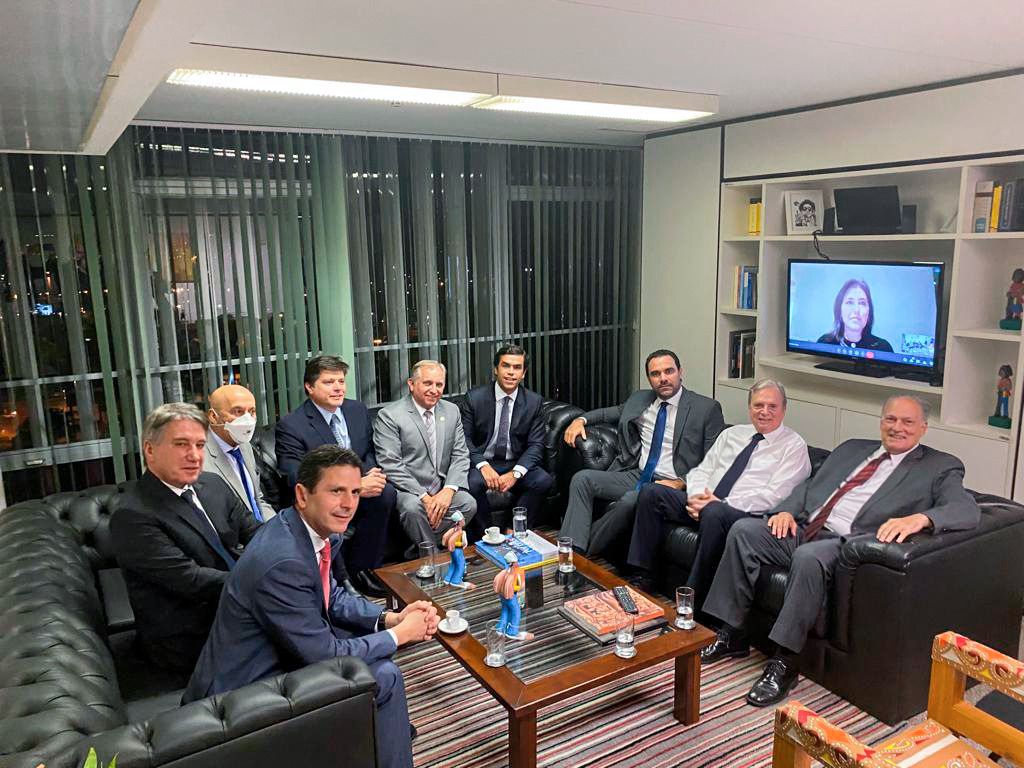 Dirigentes de MDB, PSDB e Cidadania se reuniram virtualmente com Tebet na quarta-feiras (8): apoio definido.