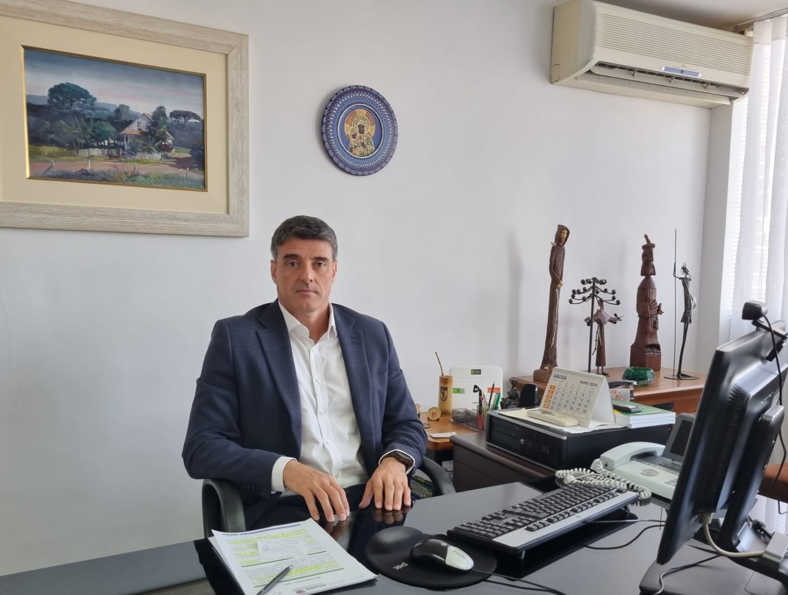 Rubens Bueno II no escritório de Brasília.