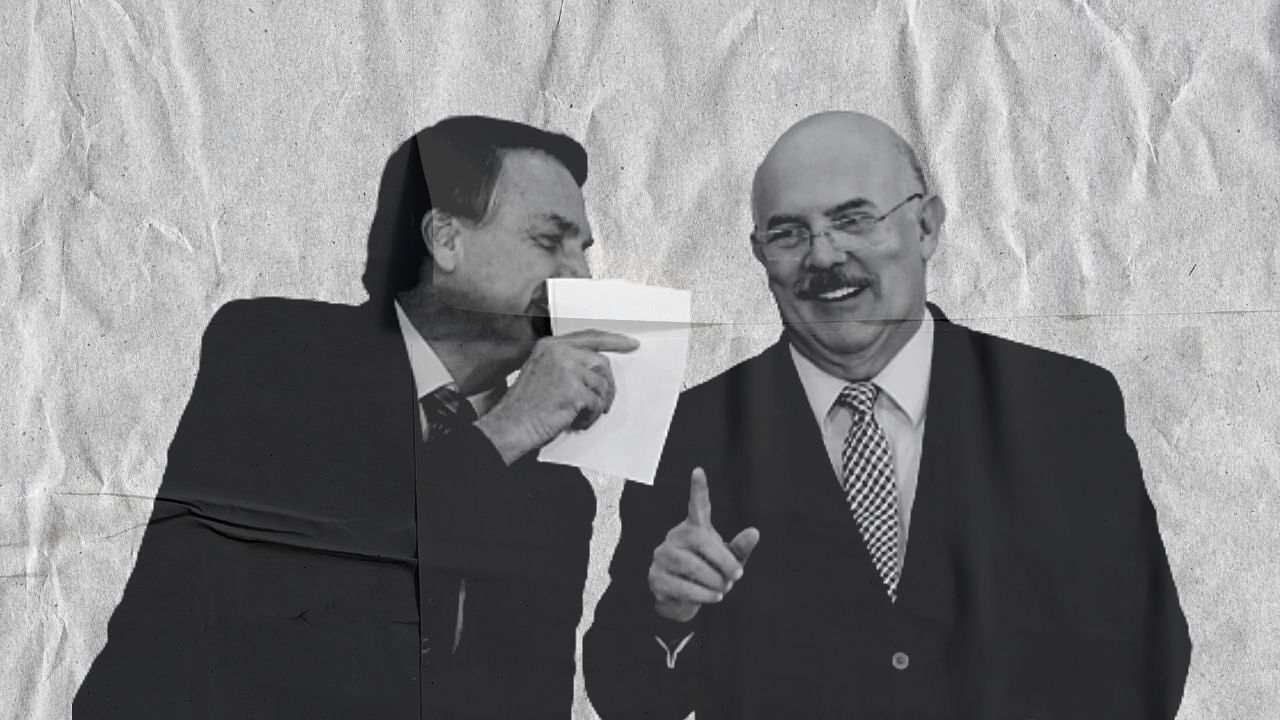 Milton Ribeiro e Bolsonaro.