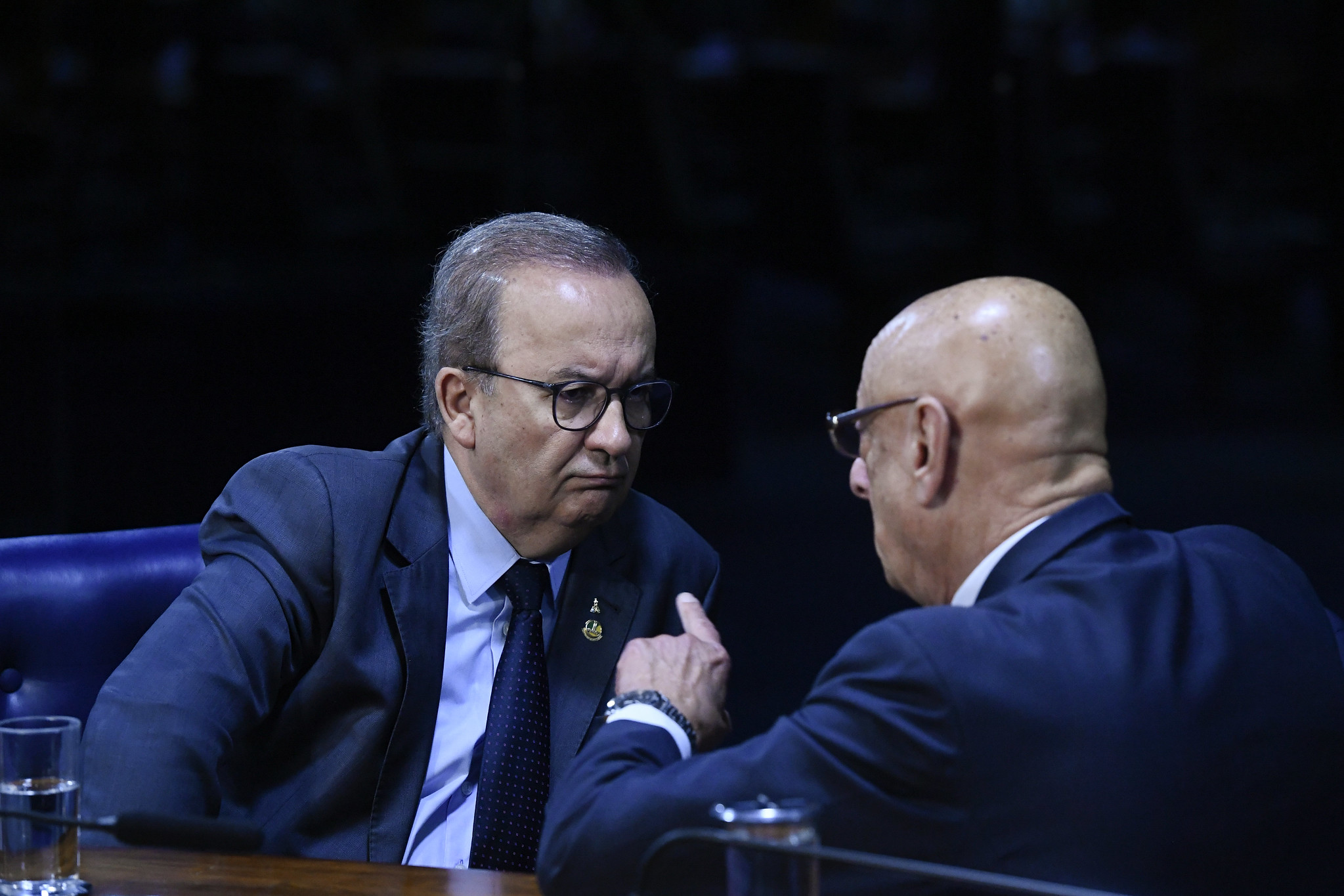 Os senadores Jorginho Mello (PP) e Esperidião Amin (PL), apoiadores de Bolsonaro e pré-candidatos ao governo de Santa Catarina