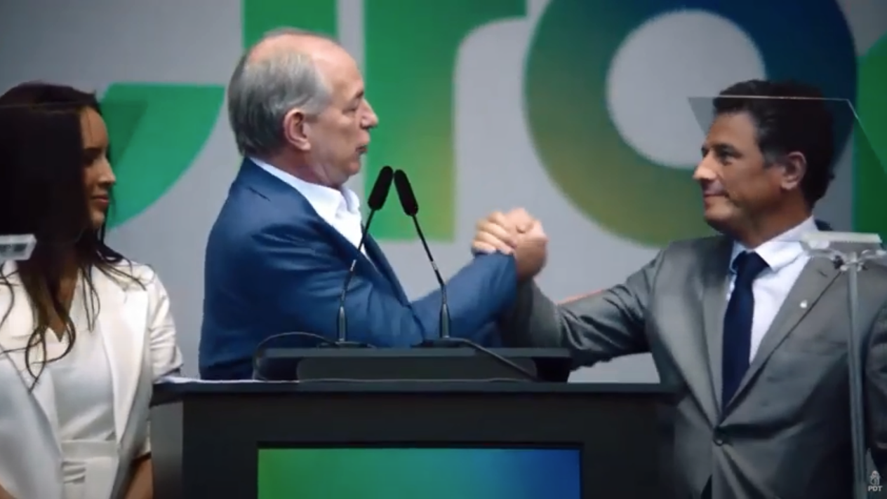 Ciro Gomes e Ricardo Gomyde em convenção nacional do PDT.