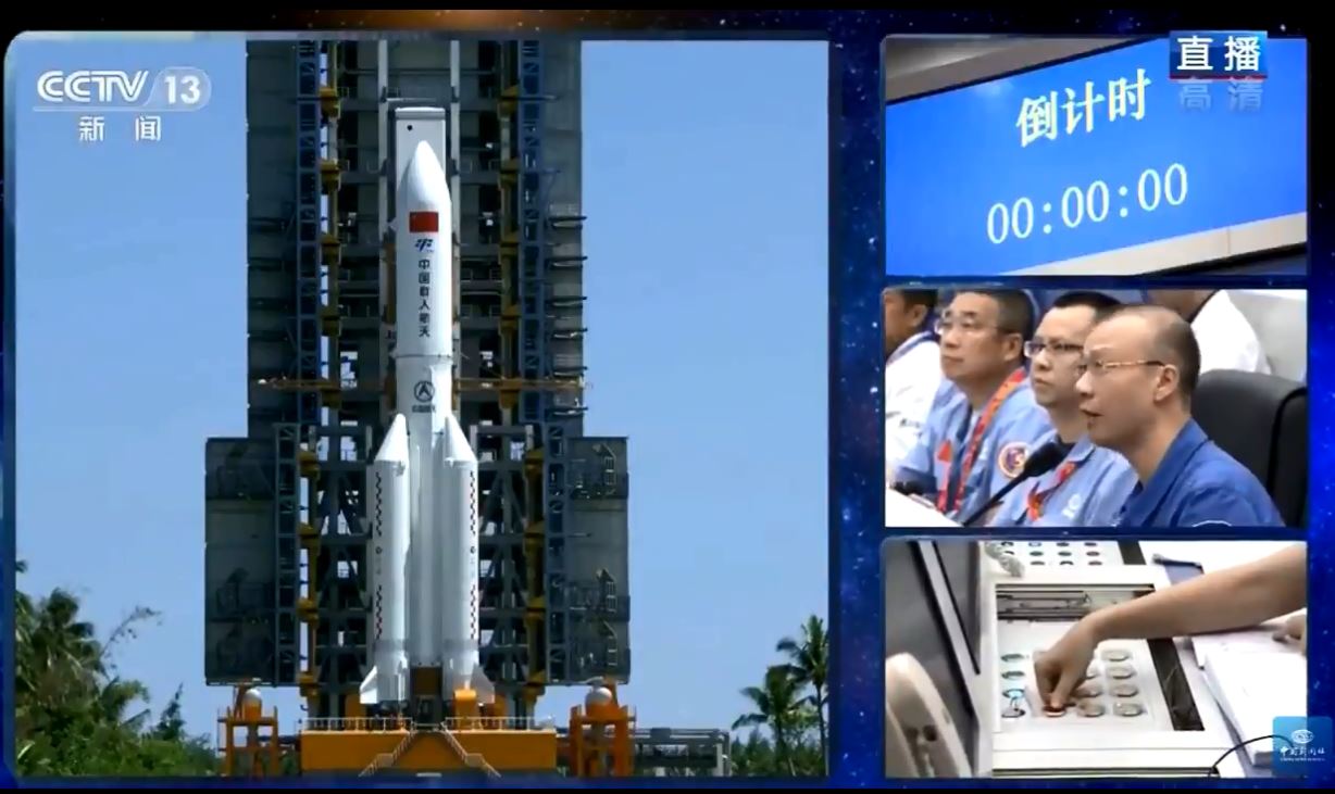 A peça foi lançada de um foguete não tripulado e servirá para montar a estação espacial chinesa, prevista para ficar pronta no fim do ano.