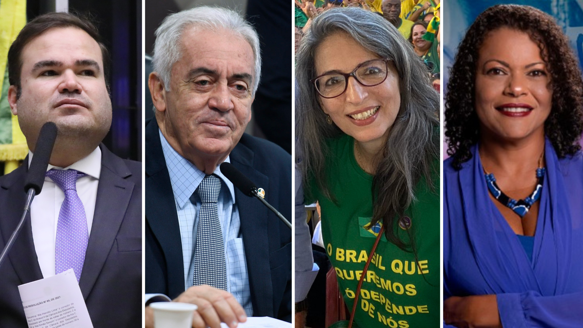 Pré-candidatos ao Senado na Bahia: Cacá Leão (PP), Otto Alencar (PSD), Dra. Raíssa (PL) e Tâmara Azevedo (Psol)