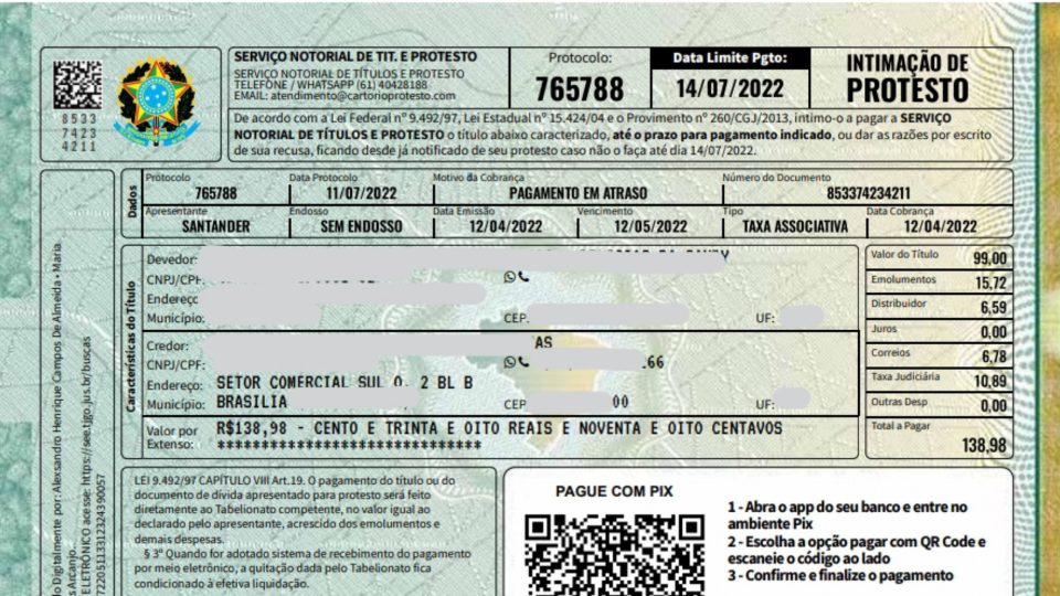 golpe intimacao falsa divida
