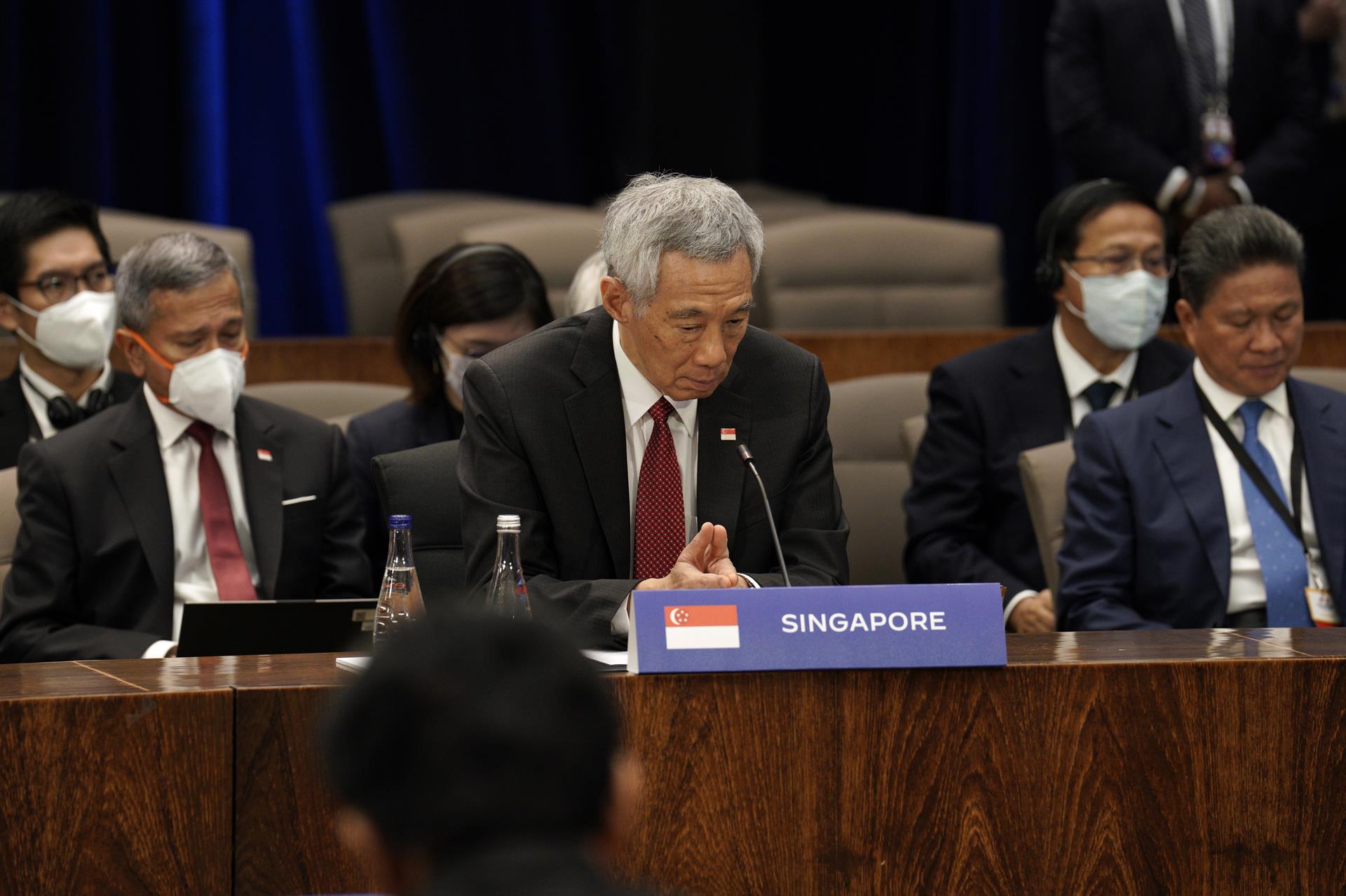 O primeiro-ministro de Singapura, Lee Hsien Loong, nos EUA em maio