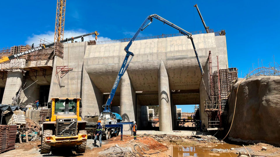 PCH em construção na cidade de Gameleira (GO).