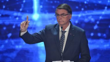 Bolsonaro durante o debate da TV Band.