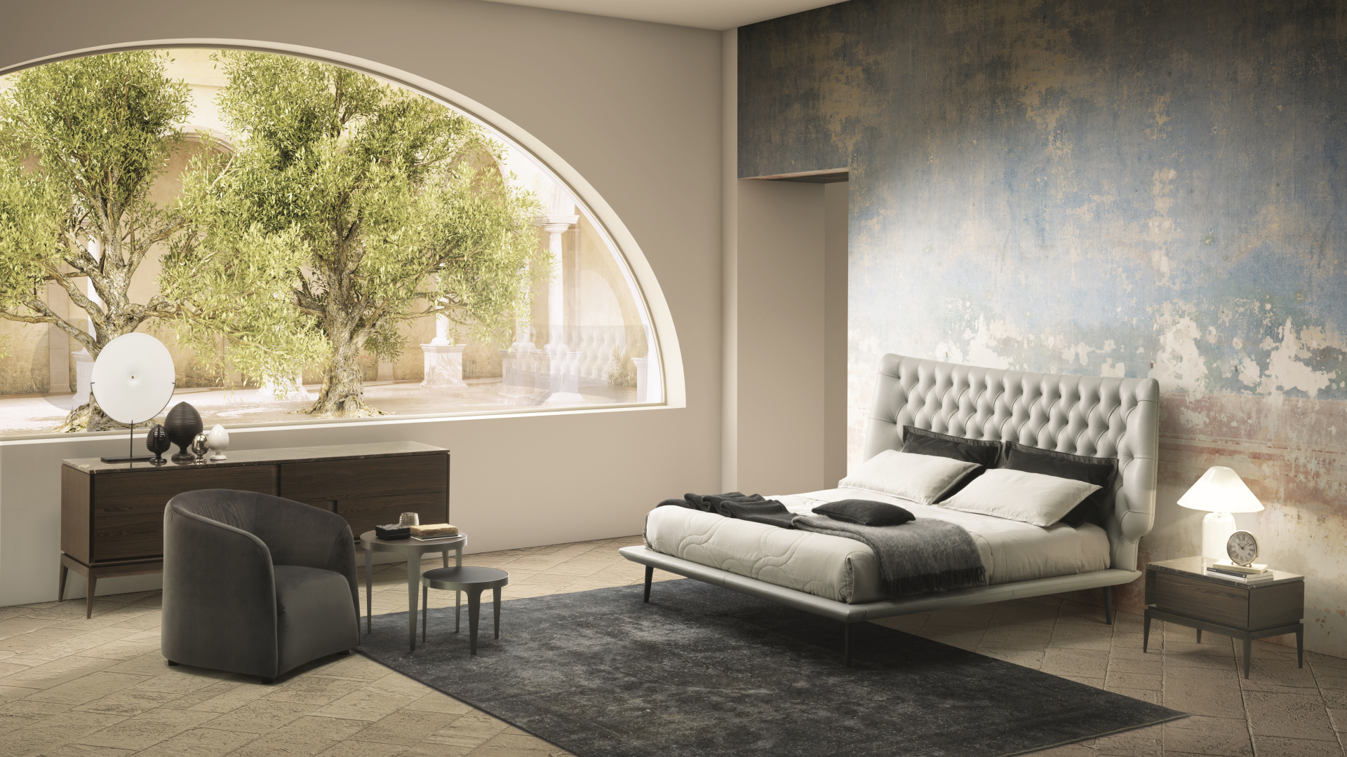 A cama DolceVita, da Natuzzi Itália: conforto sustentado por um design arrojado e contemporâneo.
