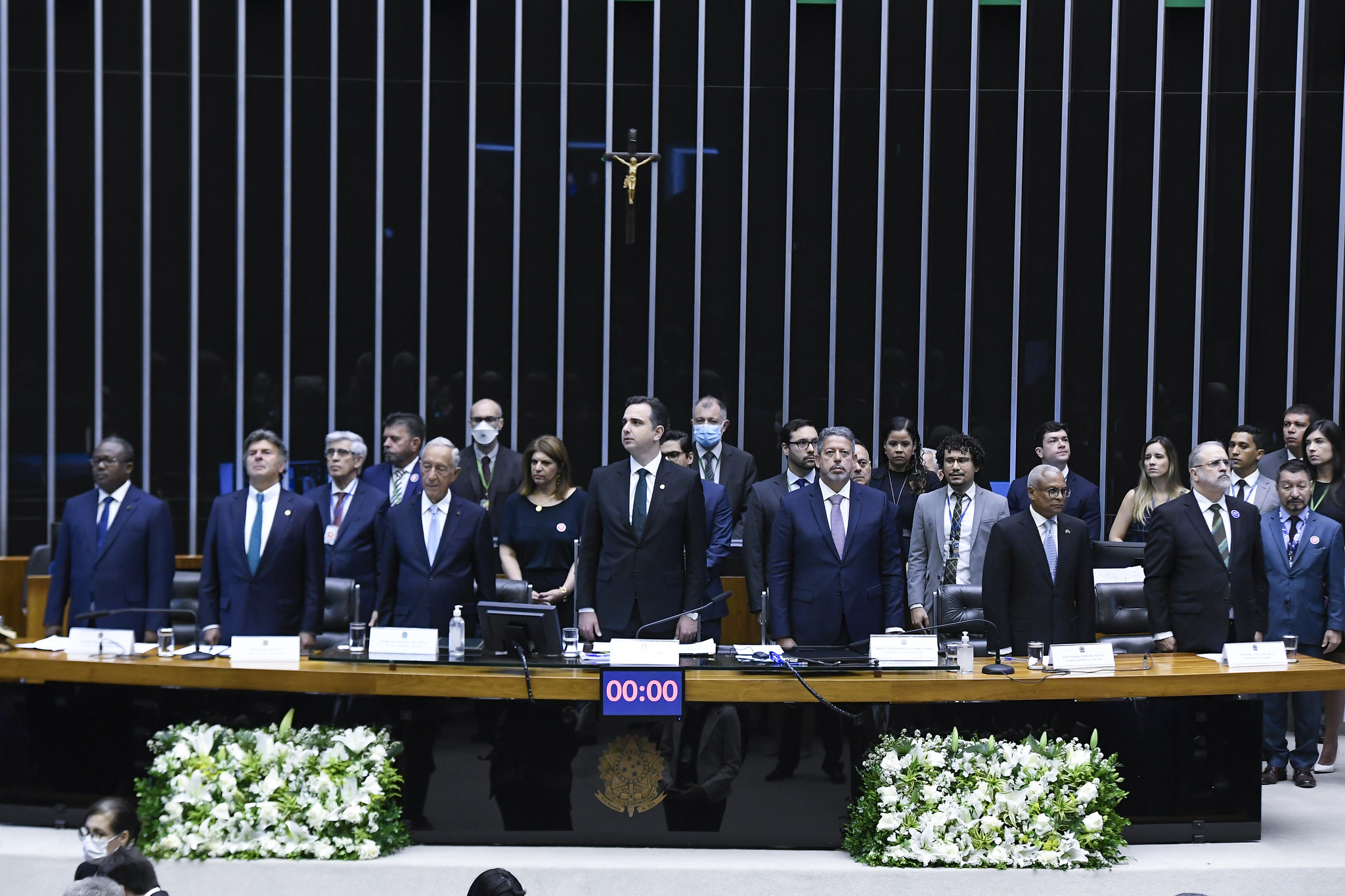 Mesa da sessão do Congresso para solenidade comemorativa ao bicentenário da Independência