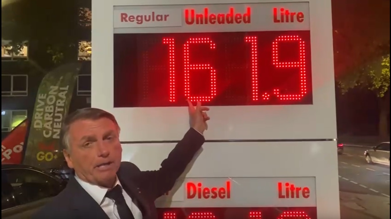 bolsonaro - londres - gasolina